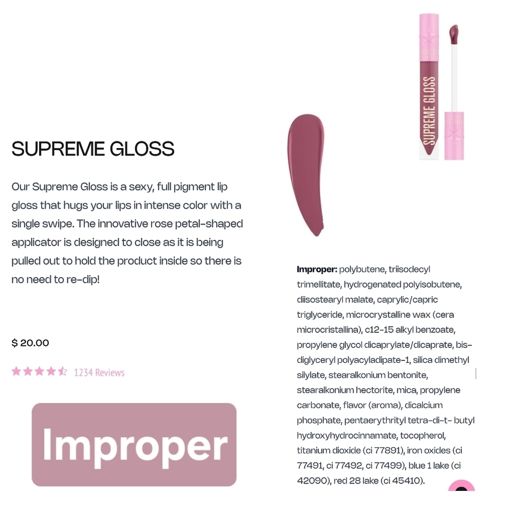 Jeffree Star Supreme Gloss in "Improper" - Picture 4 of 4